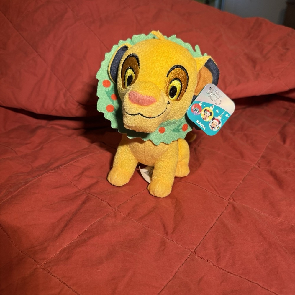 New Disney Lion King Simba Christmas Holiday Wreath 6" Plush Toy 100 Years